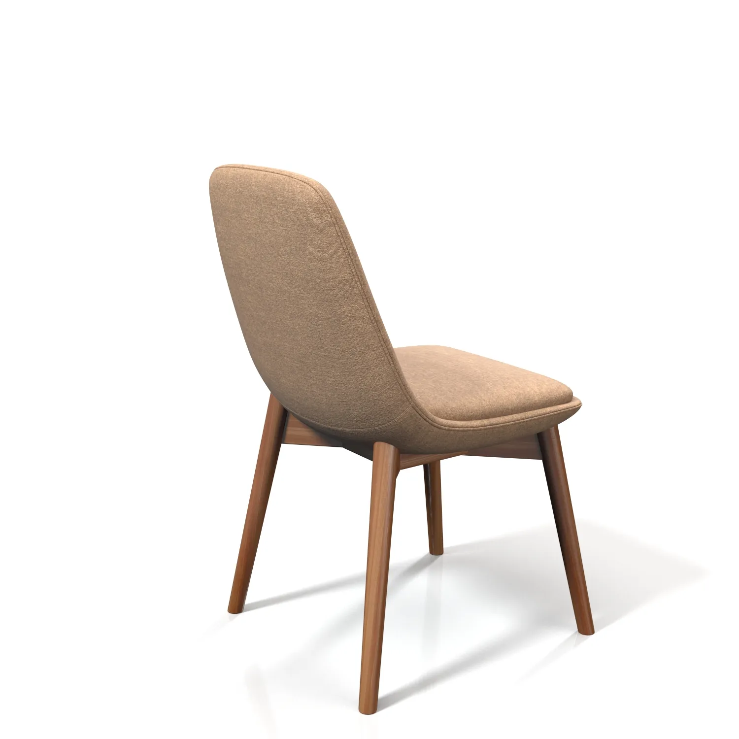 Chloe Chair wood Legs PBR 3D Model_06